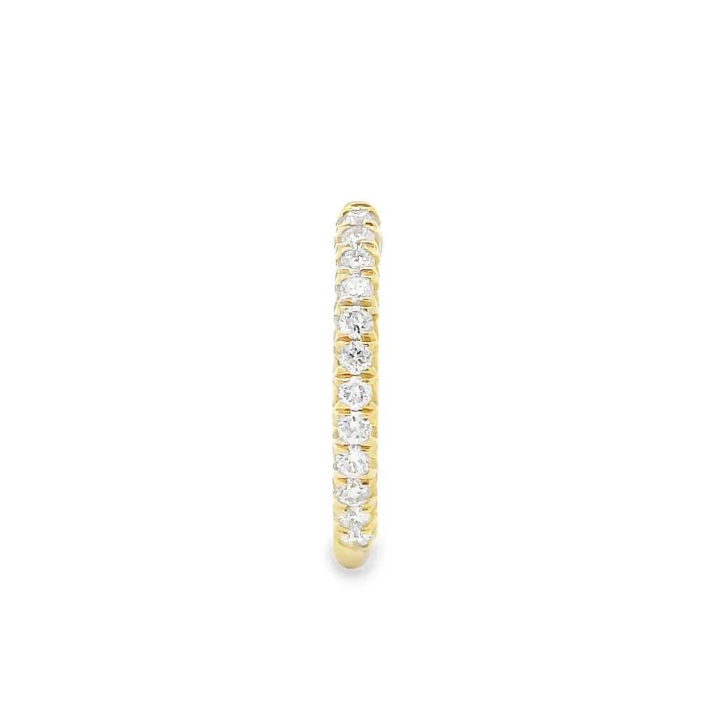 14K Yellow Gold 0.24ctw Diamond Huggie Earrings