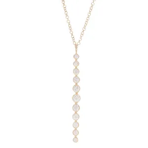 14k Yellow Gold Diamond Stick Pendant