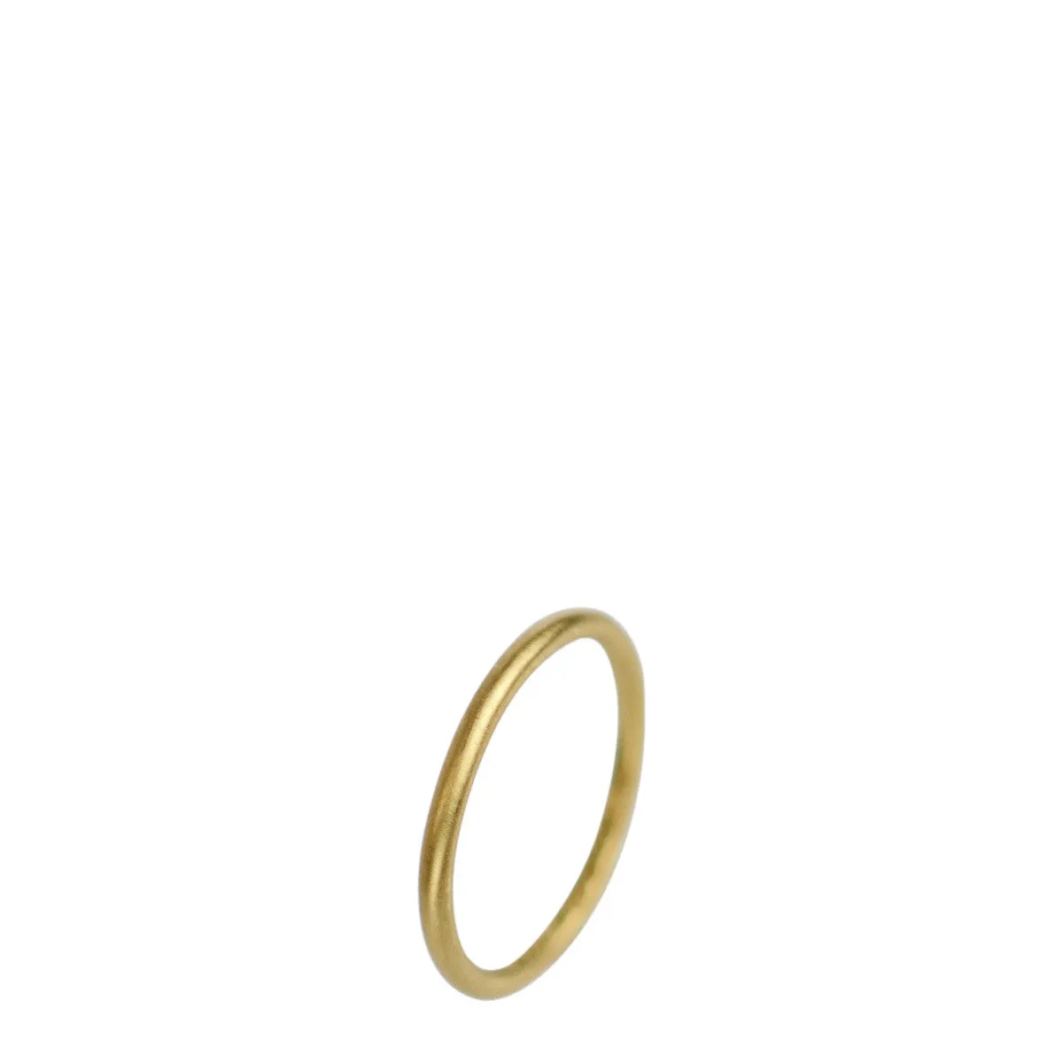 18K Gold Medium Fine 2mm Round Band