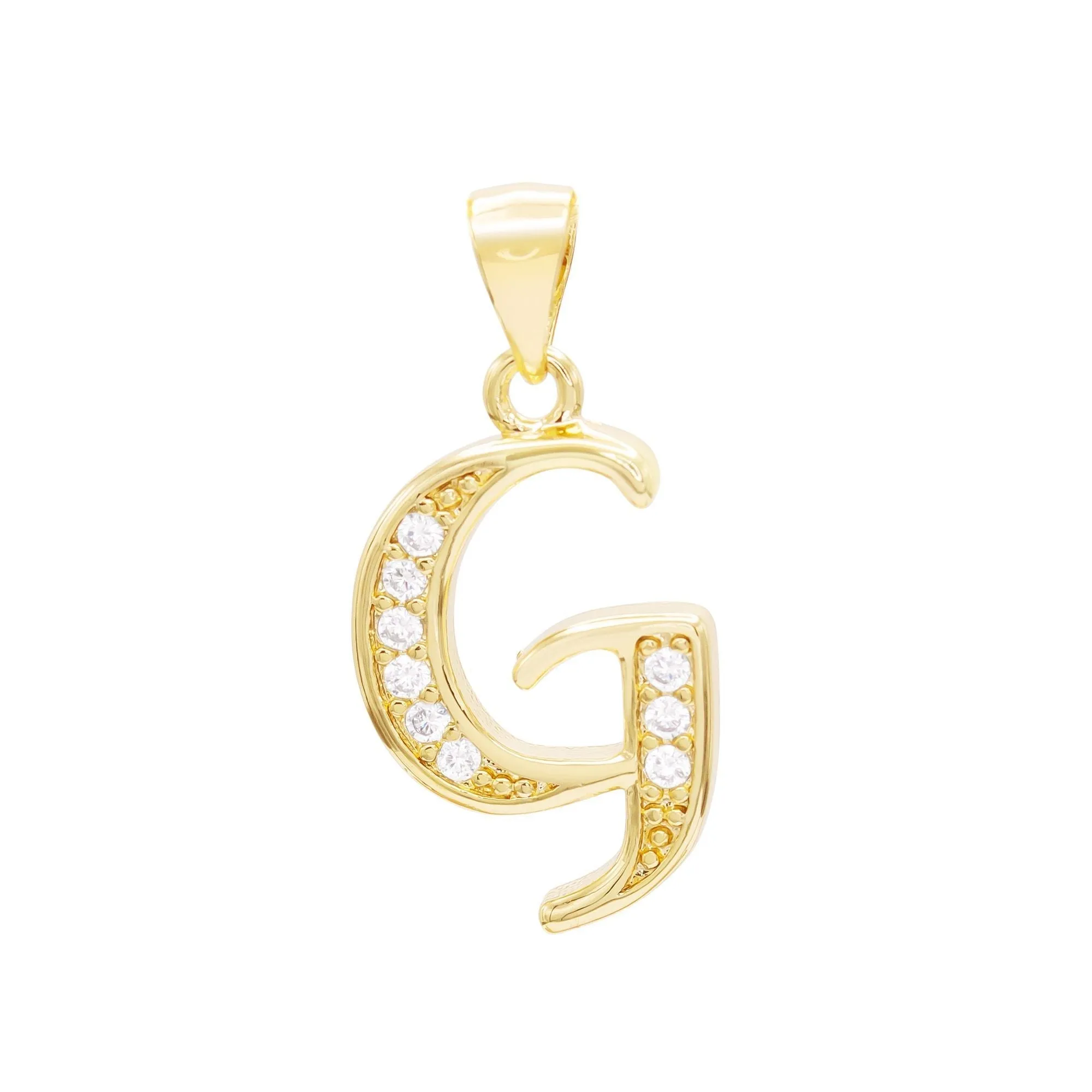 A-Z Initial Letter Pendant 14K Gold Filled Cubic Zirconia Figaro Chain Anklet 10" Set CZ Charm Foot Bracelet 2.4 mm Female Women Girl