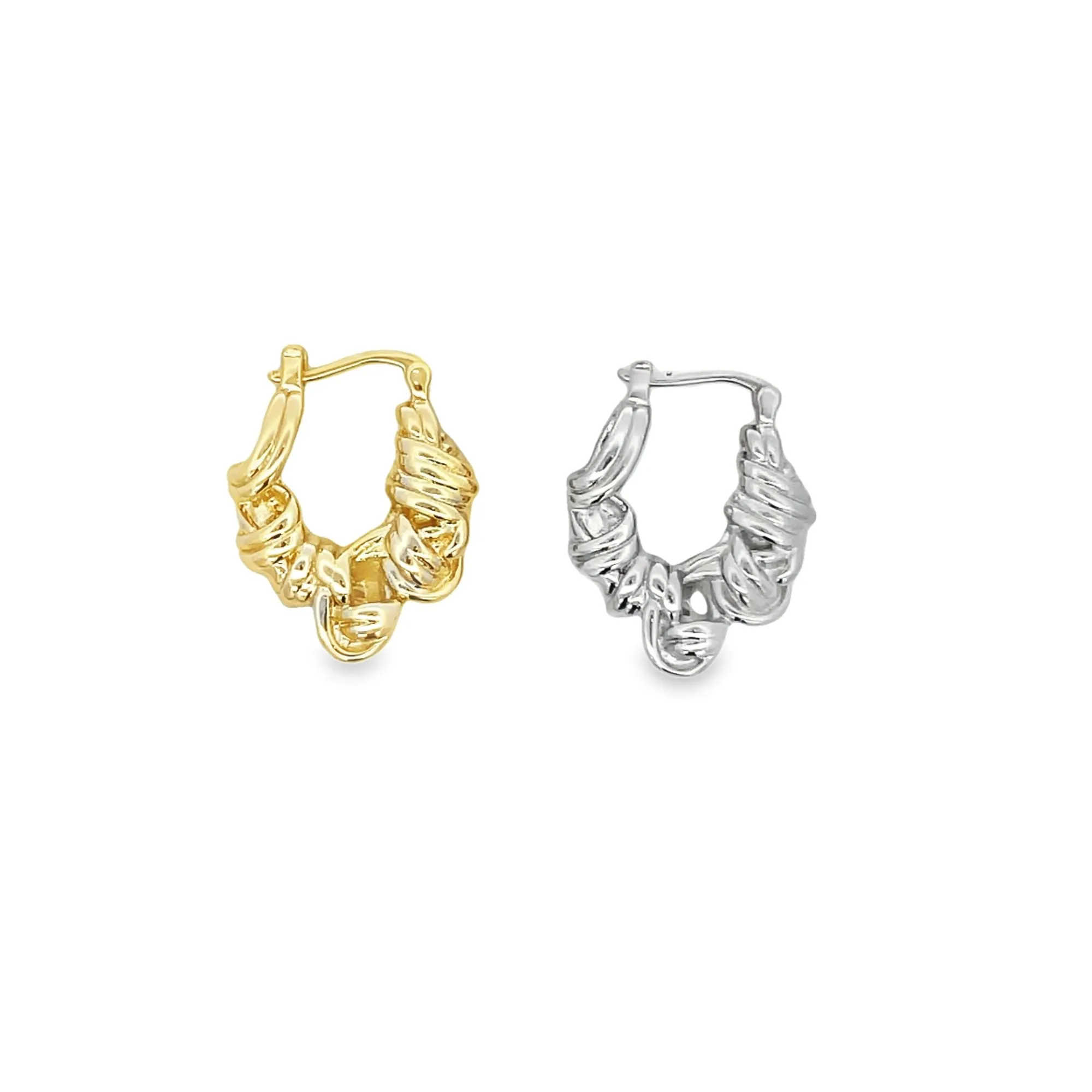 Abstract Knot Style Lever Back Earrings (J111A)