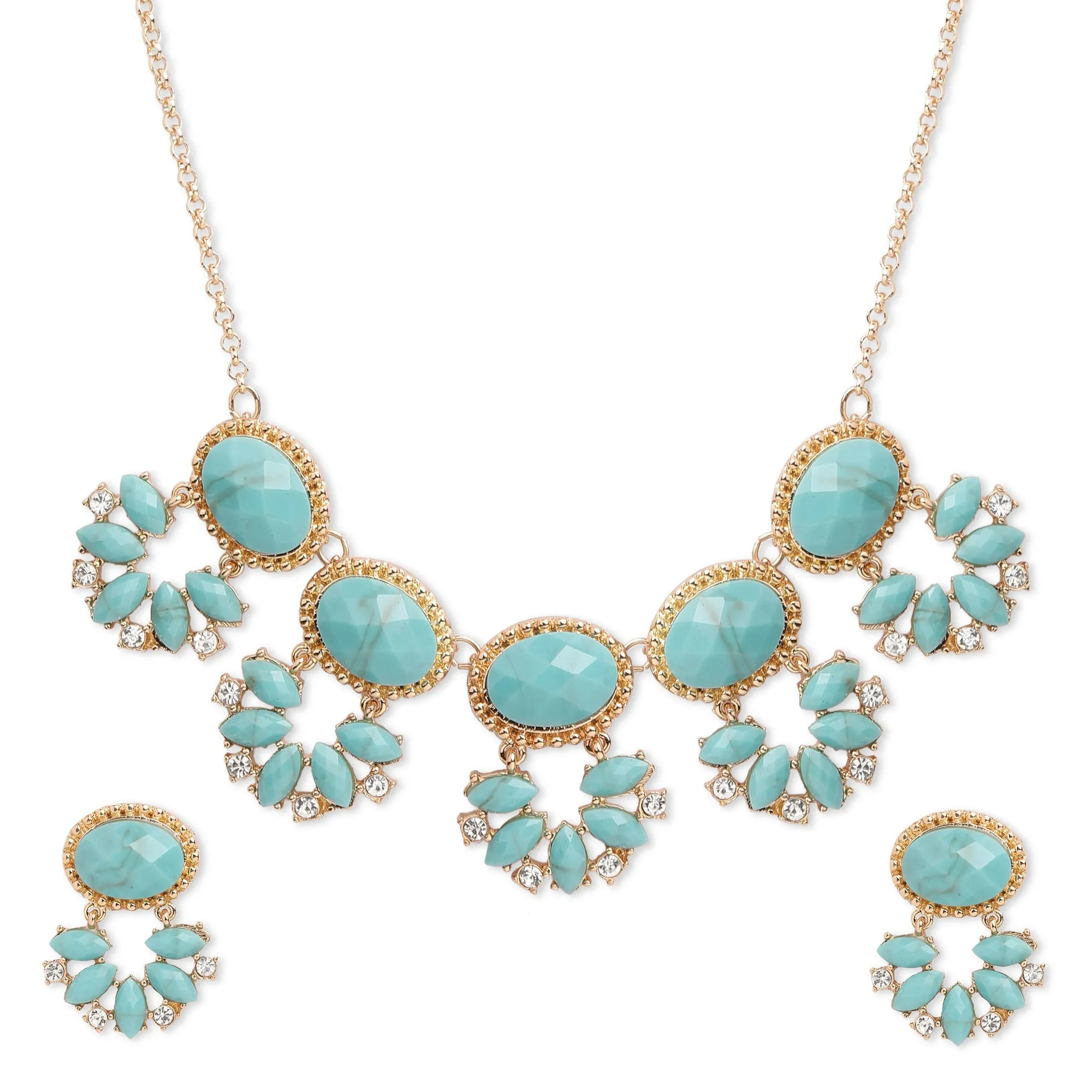 Accessorize London Turquoise Necklace Set