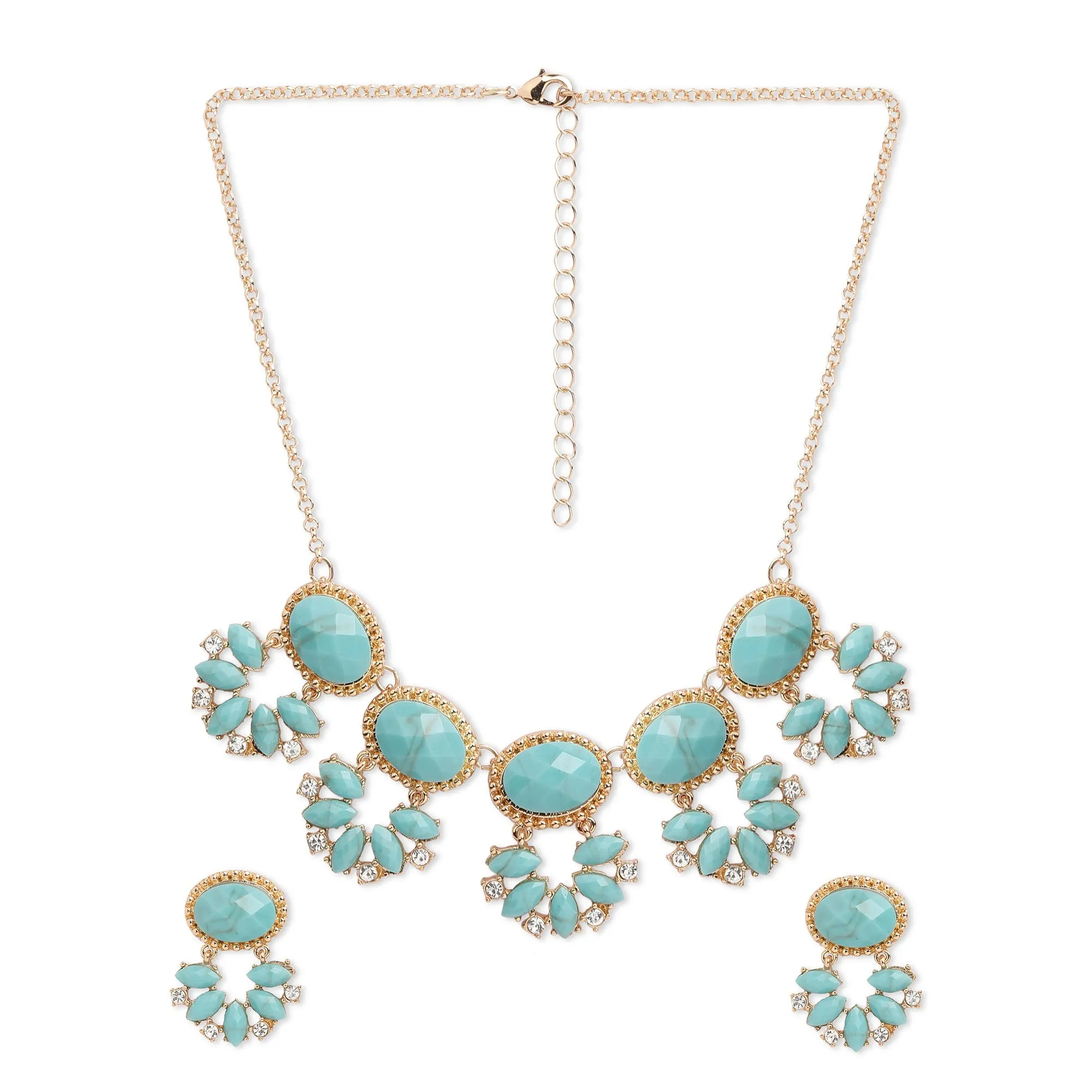 Accessorize London Turquoise Necklace Set