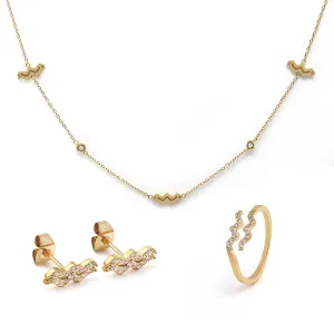 Aquarius Gift Set - Yellow Gold