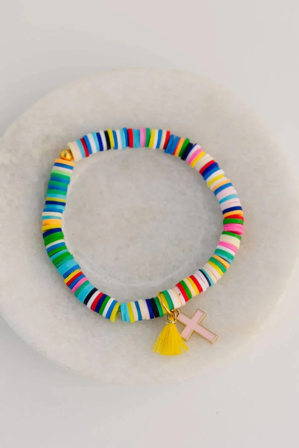 Ava Colorful Kids Cross Bracelet