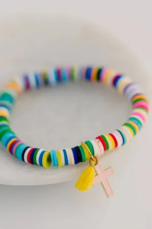 Ava Colorful Kids Cross Bracelet