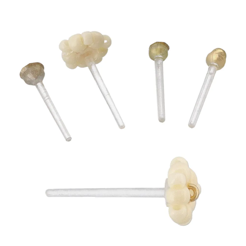 Beaded Flower Small Plastic Stud Set