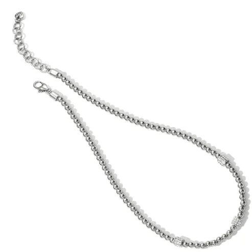 Brighton | Meridian Petite Beads Station Necklace in Silver Tone