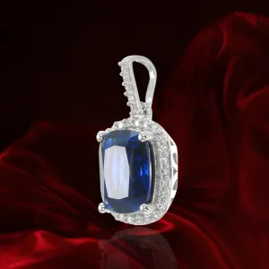 Brilliant Sapphire Cushion Cut Pendant