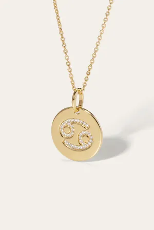 Cancer gold vermeil necklace