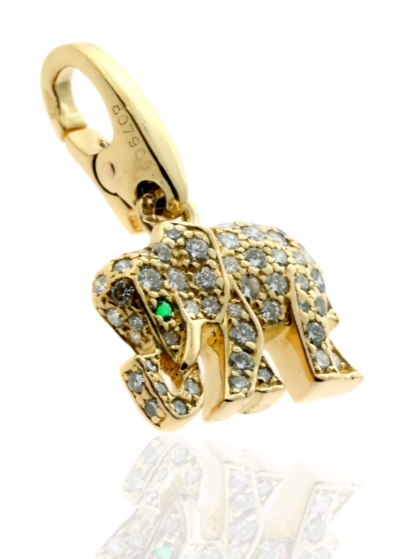 Cartier Diamond Elephant Charm in 18k Yellow Gold