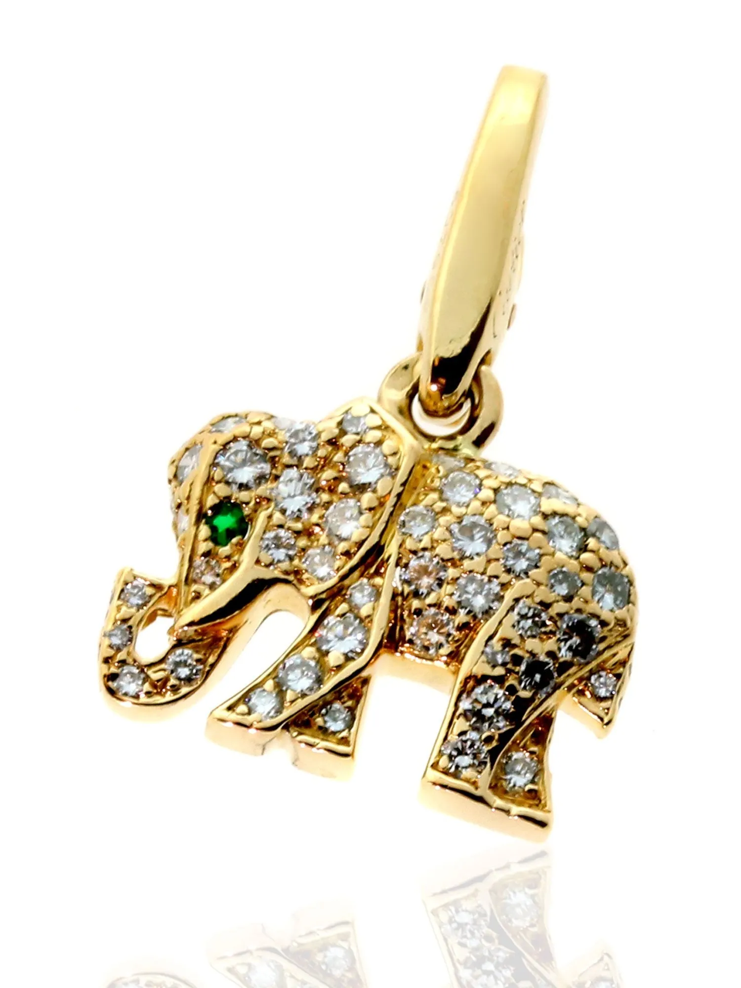 Cartier Diamond Elephant Charm in 18k Yellow Gold