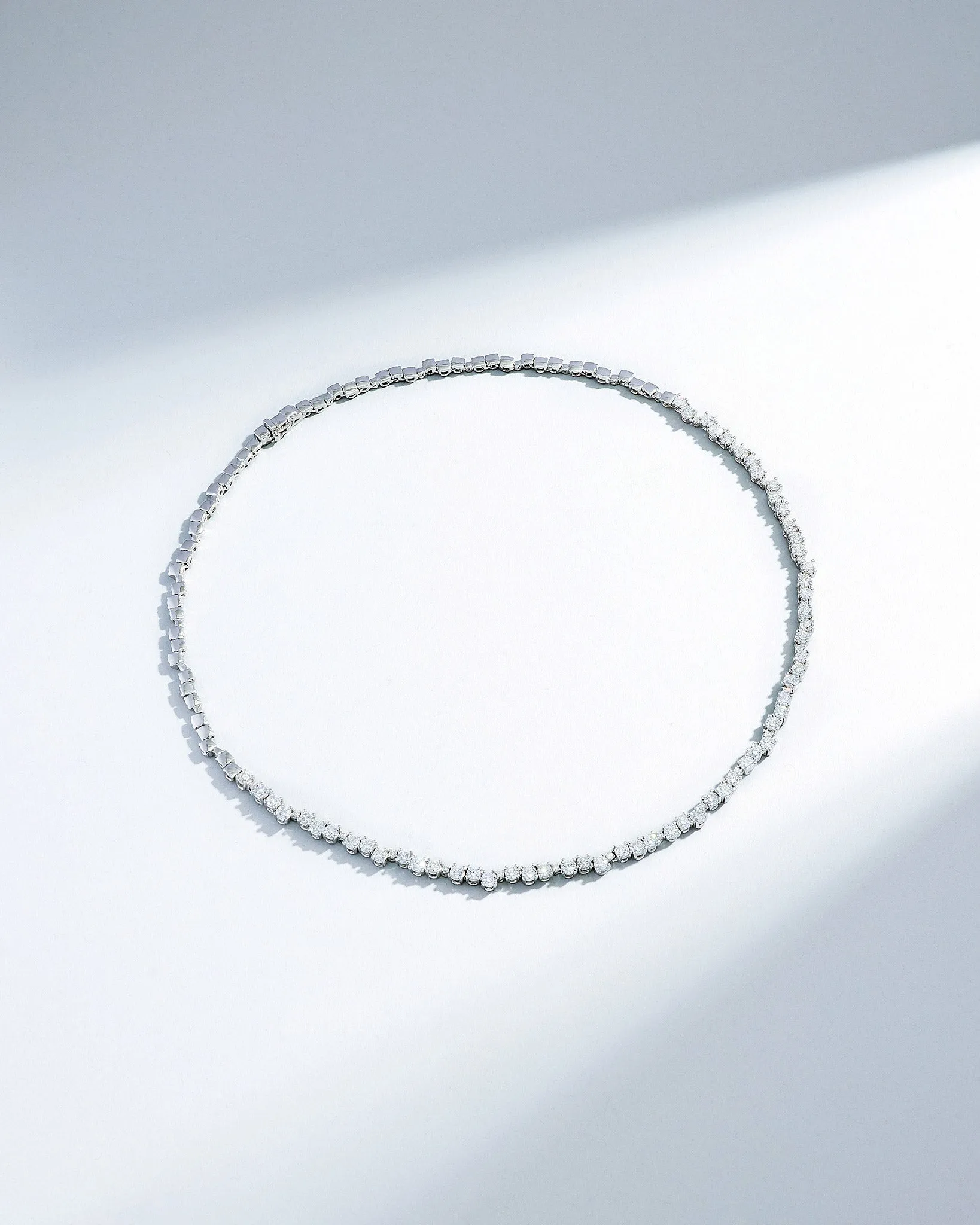 Classic Diamond Round Tennis Necklace