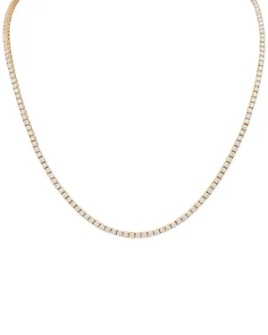 Classic Gold and Diamond Tennis Necklace