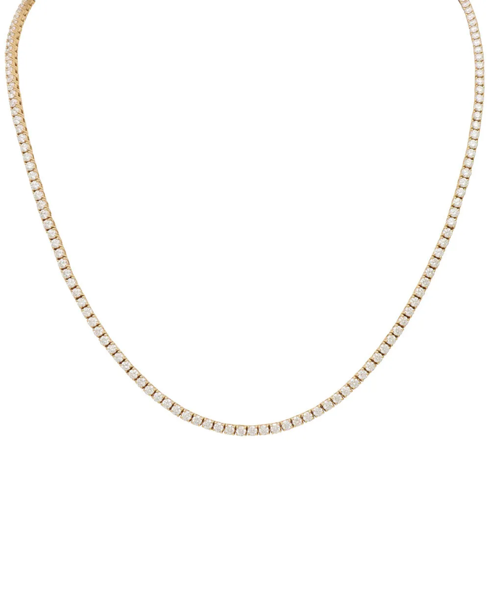 Classic Gold and Diamond Tennis Necklace