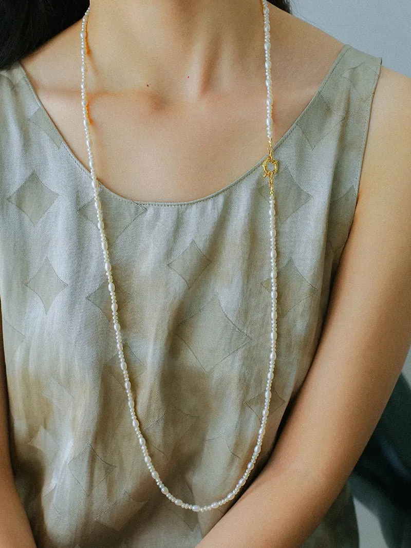 Classic Mixed Freshwater Pearl Long Style Necklace