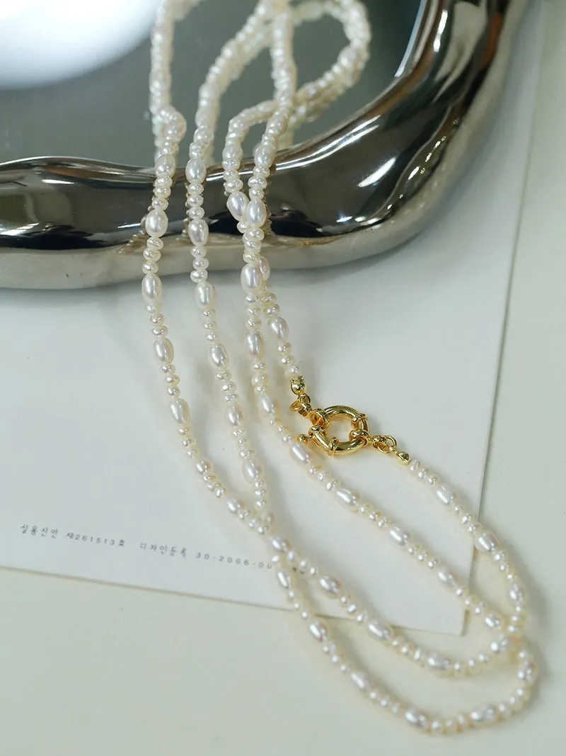 Classic Mixed Freshwater Pearl Long Style Necklace