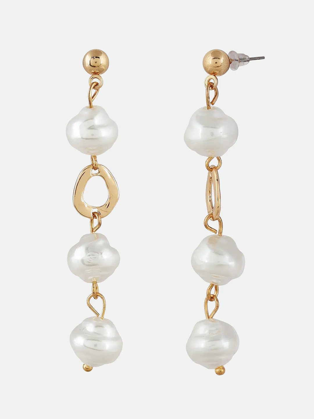 Cluster Pearls Drops Earrings