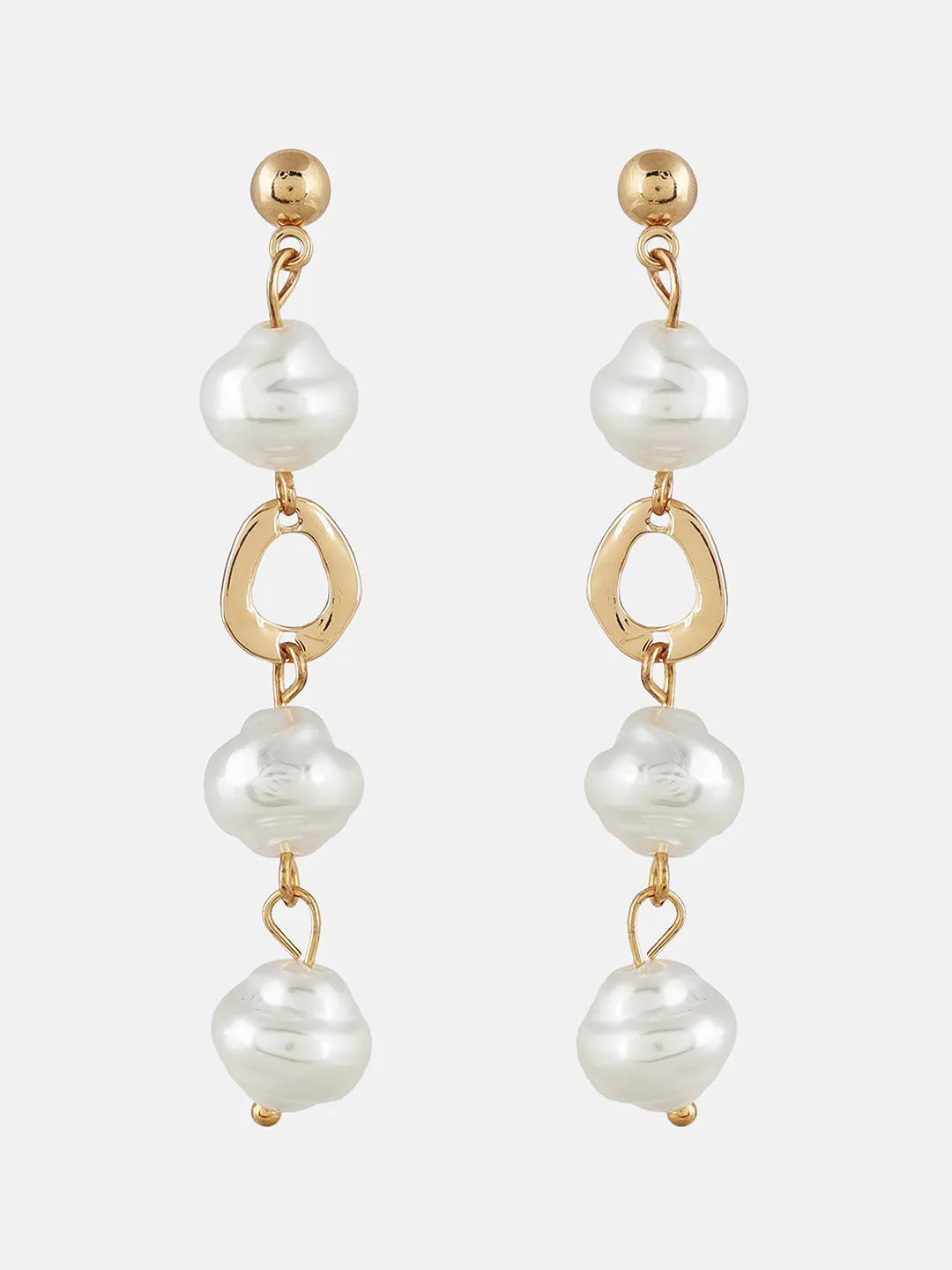 Cluster Pearls Drops Earrings