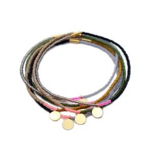 Color Block Bracelets / set 6