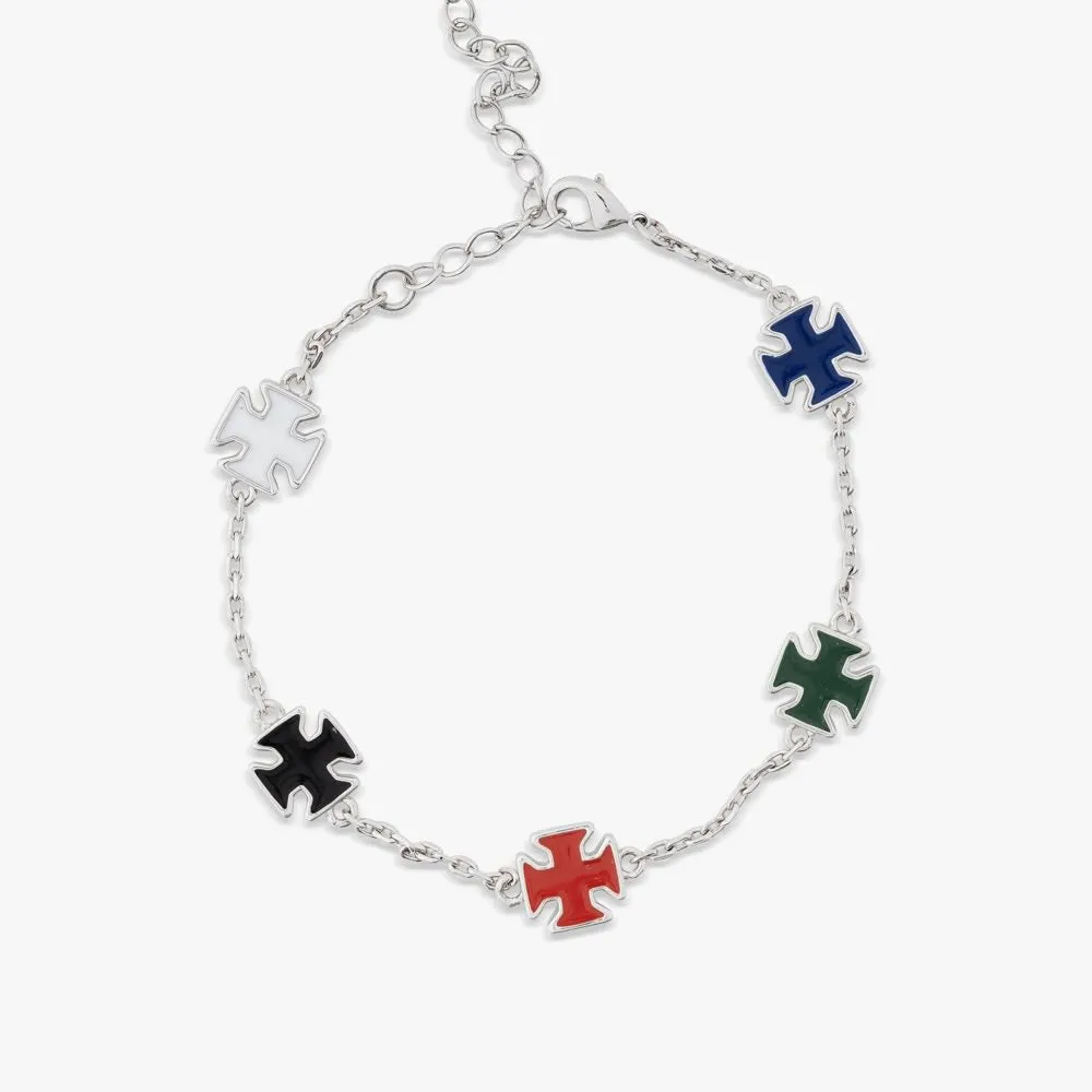 Cross Motif Colorful Bracelet