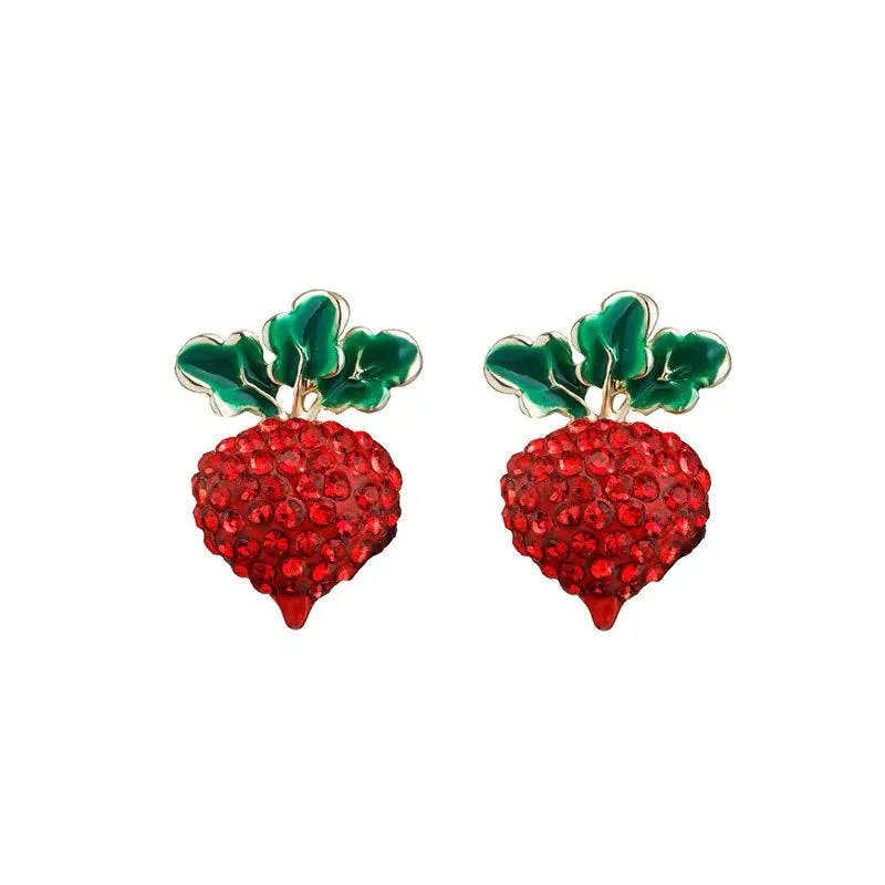 Crystal Radish Earrings