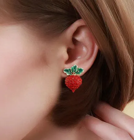 Crystal Radish Earrings