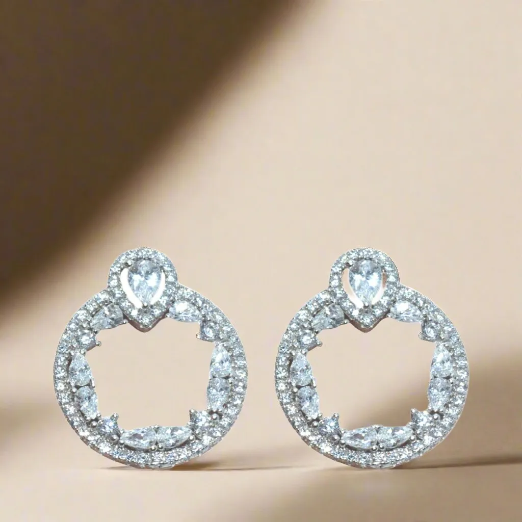 Dazzling Gemstone Hoop Earrings