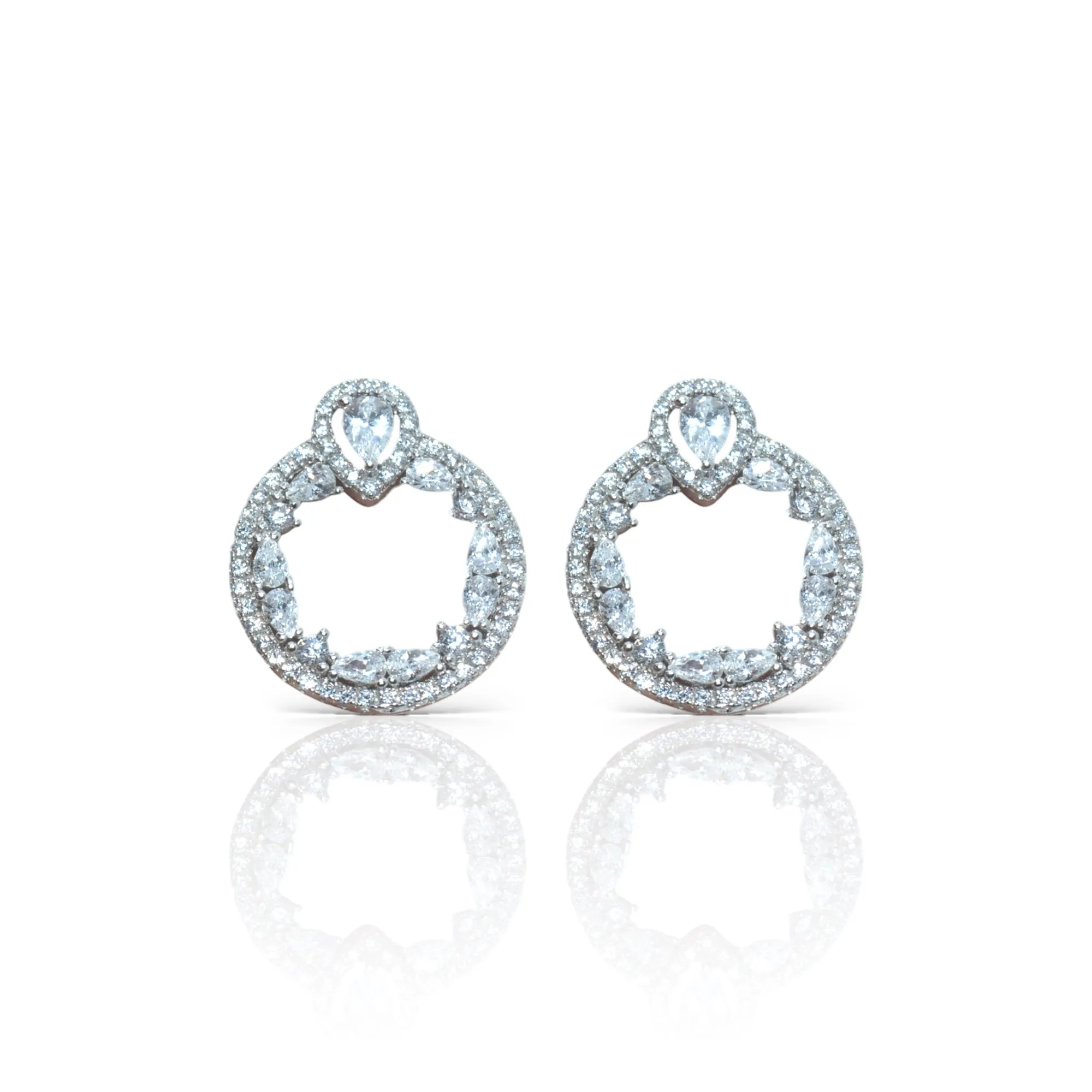 Dazzling Gemstone Hoop Earrings