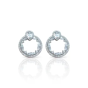 Dazzling Gemstone Hoop Earrings