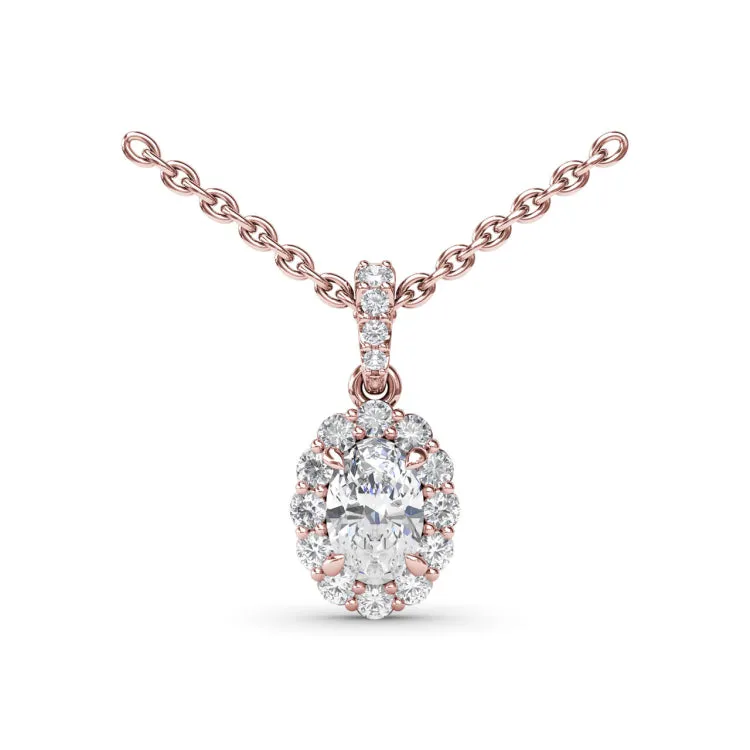 Diamond Halo Necklace