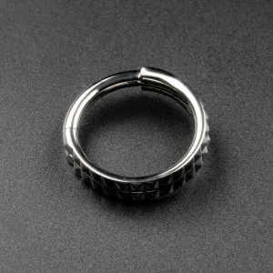 Double Pyramid Titanium Hinged Segment Ring