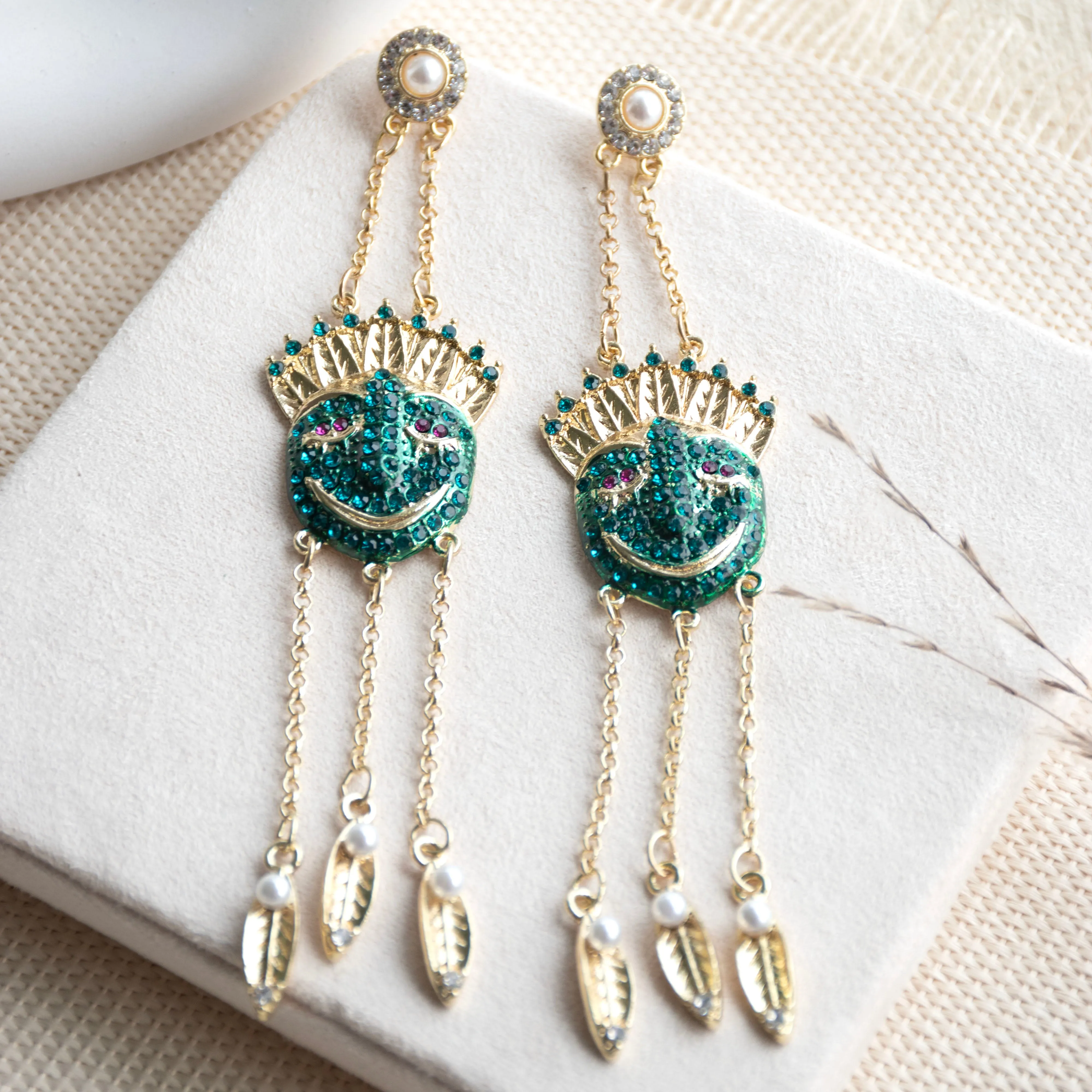 Eccentric Portrait Statement Earrings