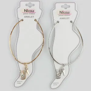 Fashion Charm Rhinestone Anklet 3083 (12 units)