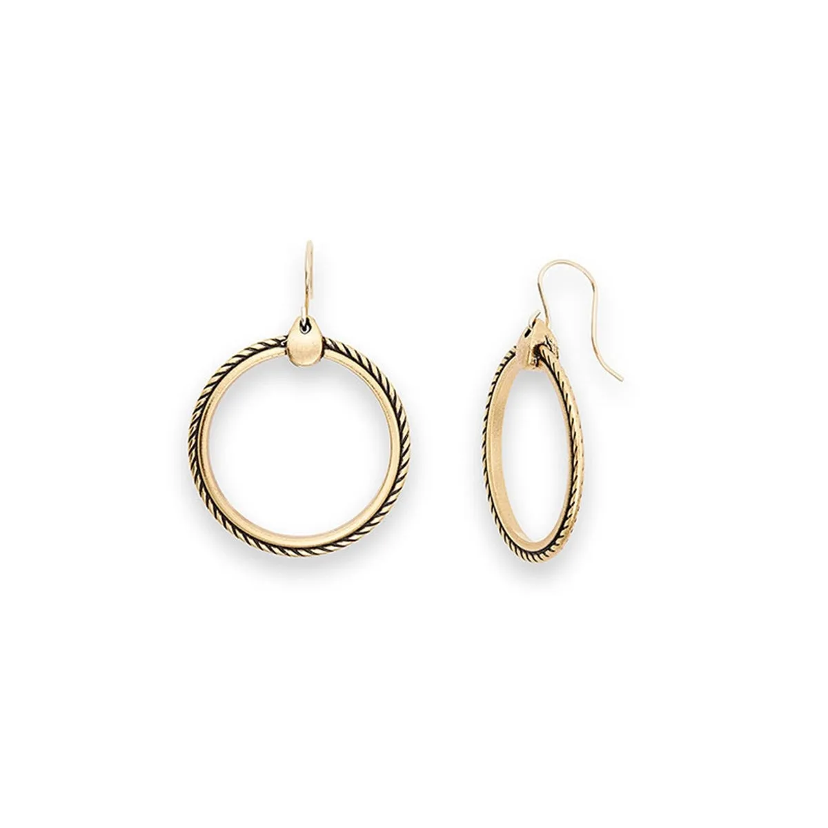 Flat Rope Hoop Earrings