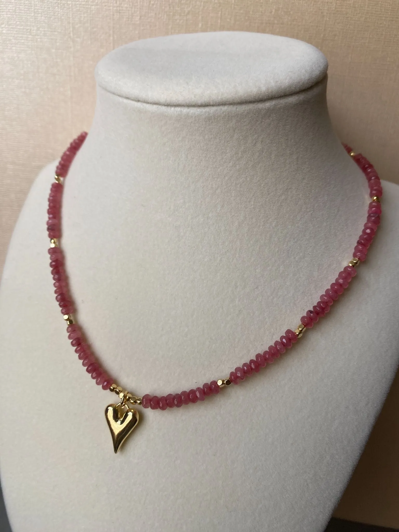 Gemstone Bead Necklace with Pendant