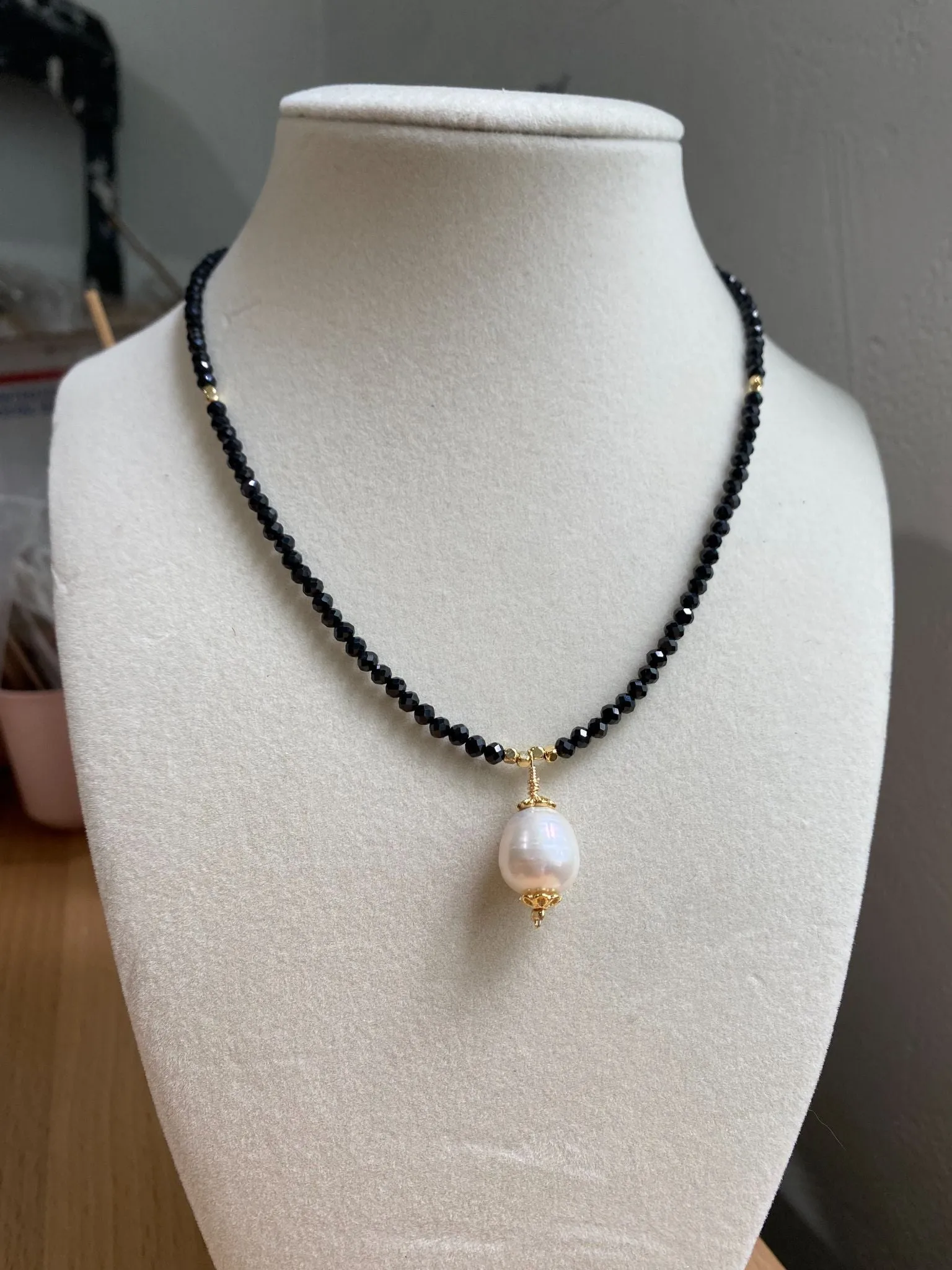 Gemstone Bead Necklace with Pendant