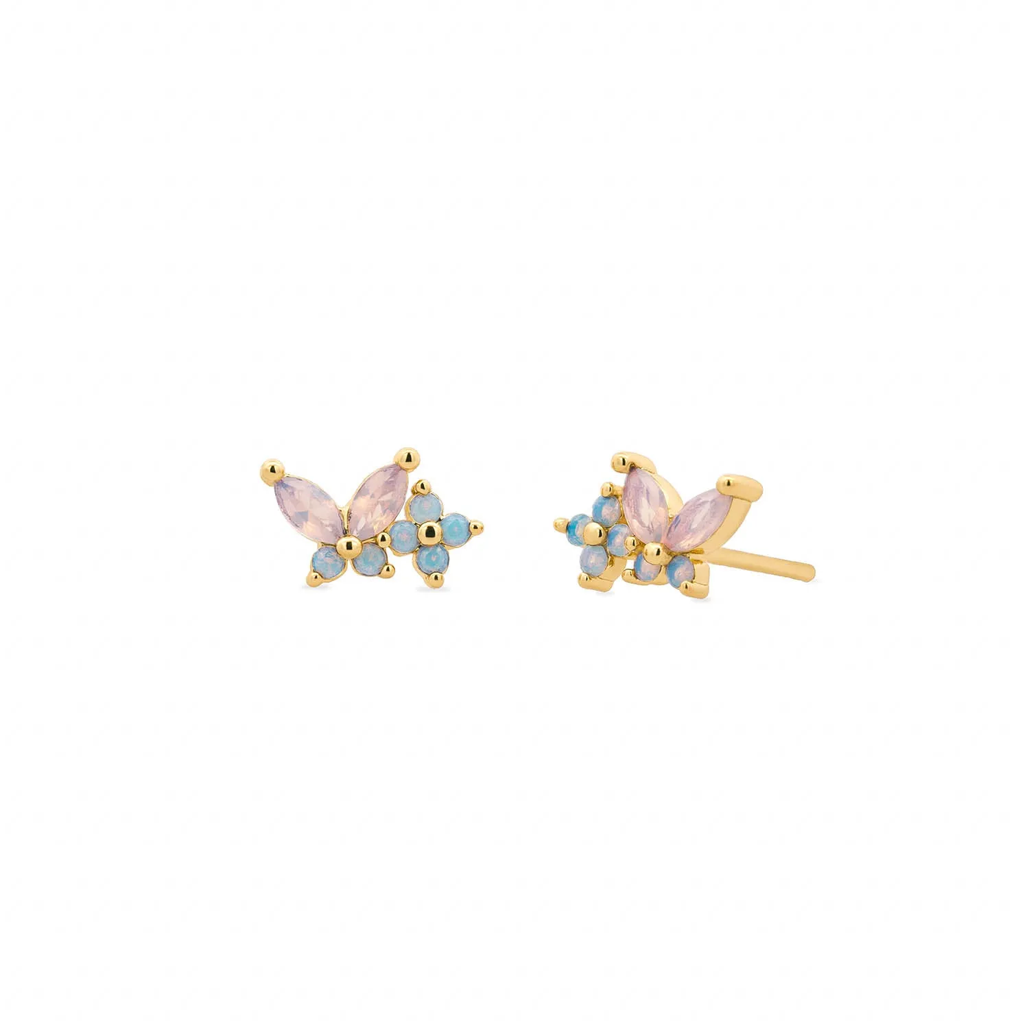 Gold Cho Butterfly Studs