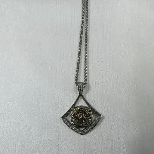 Gold Crystal Pendant Necklace