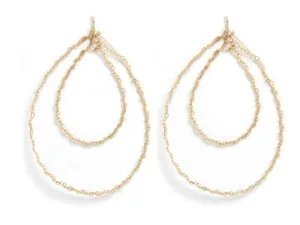 GORJANA Gold Plated Lace Hoop Earrings