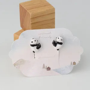 Goro Goro Panda Clip On Earrings