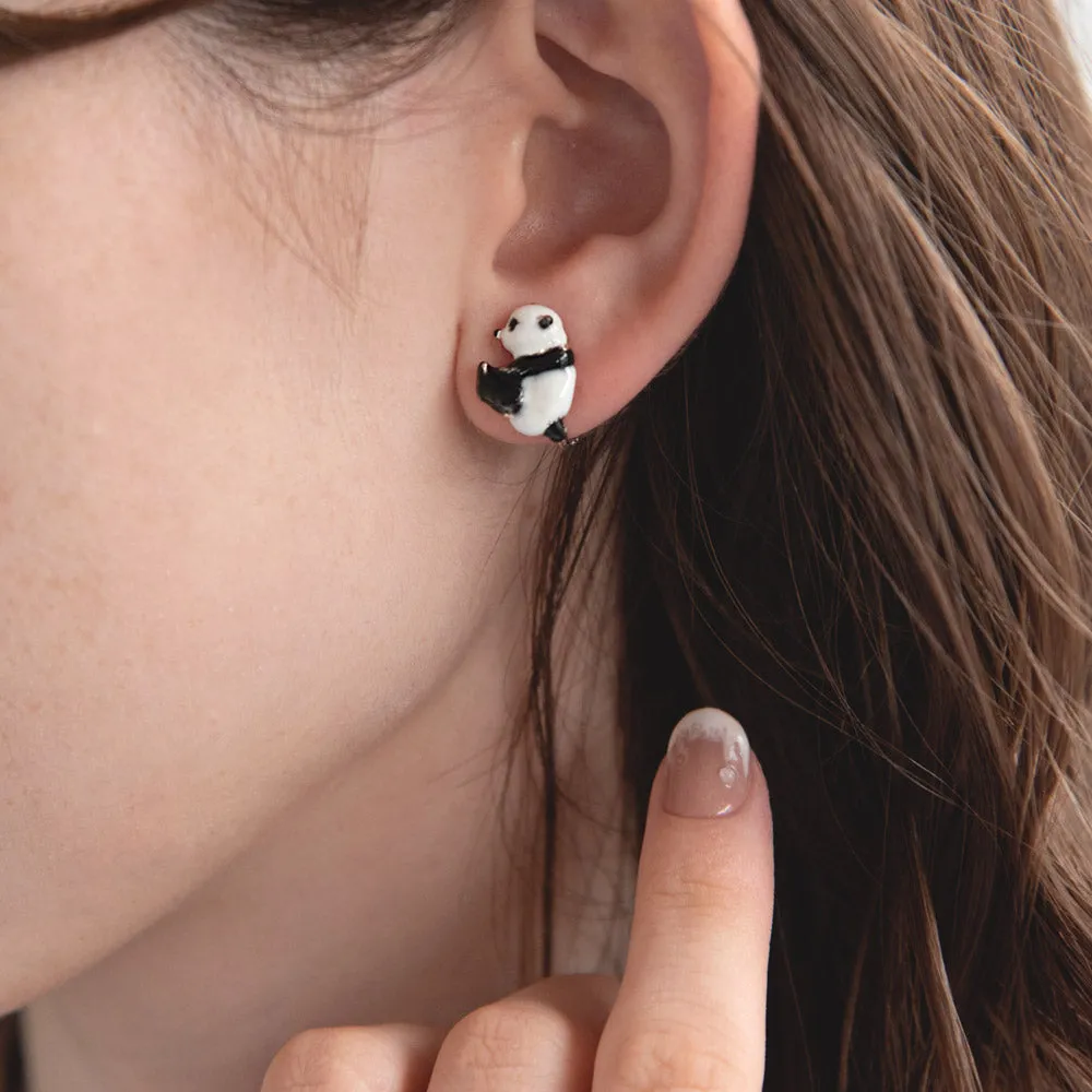 Goro Goro Panda Clip On Earrings