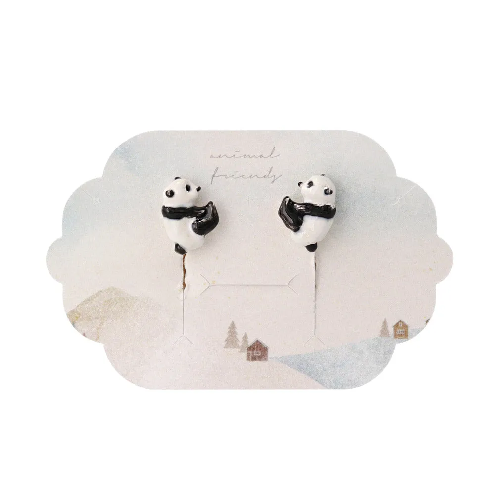 Goro Goro Panda Clip On Earrings