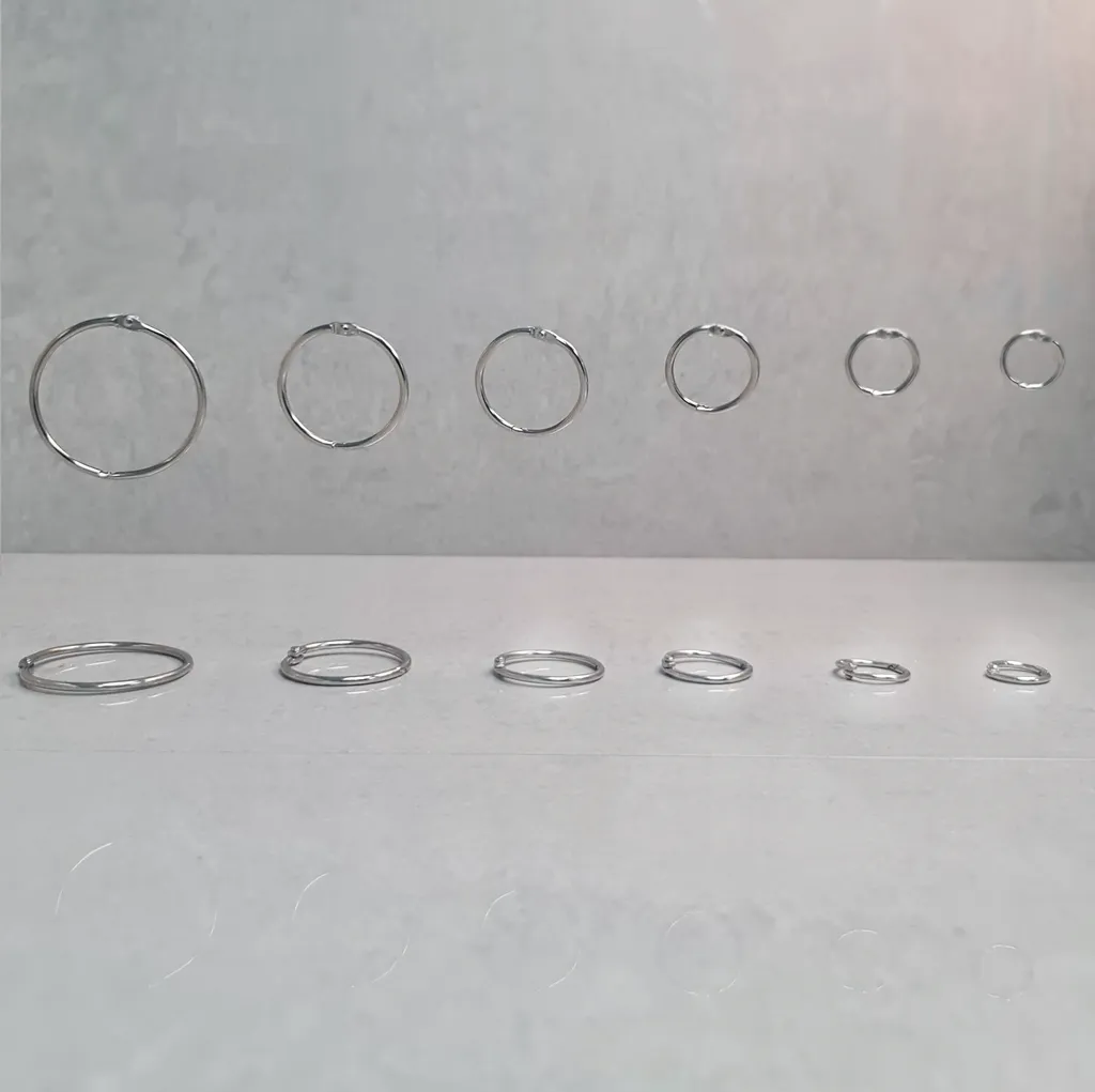 Hinged Rings - Nickel Binding Rings