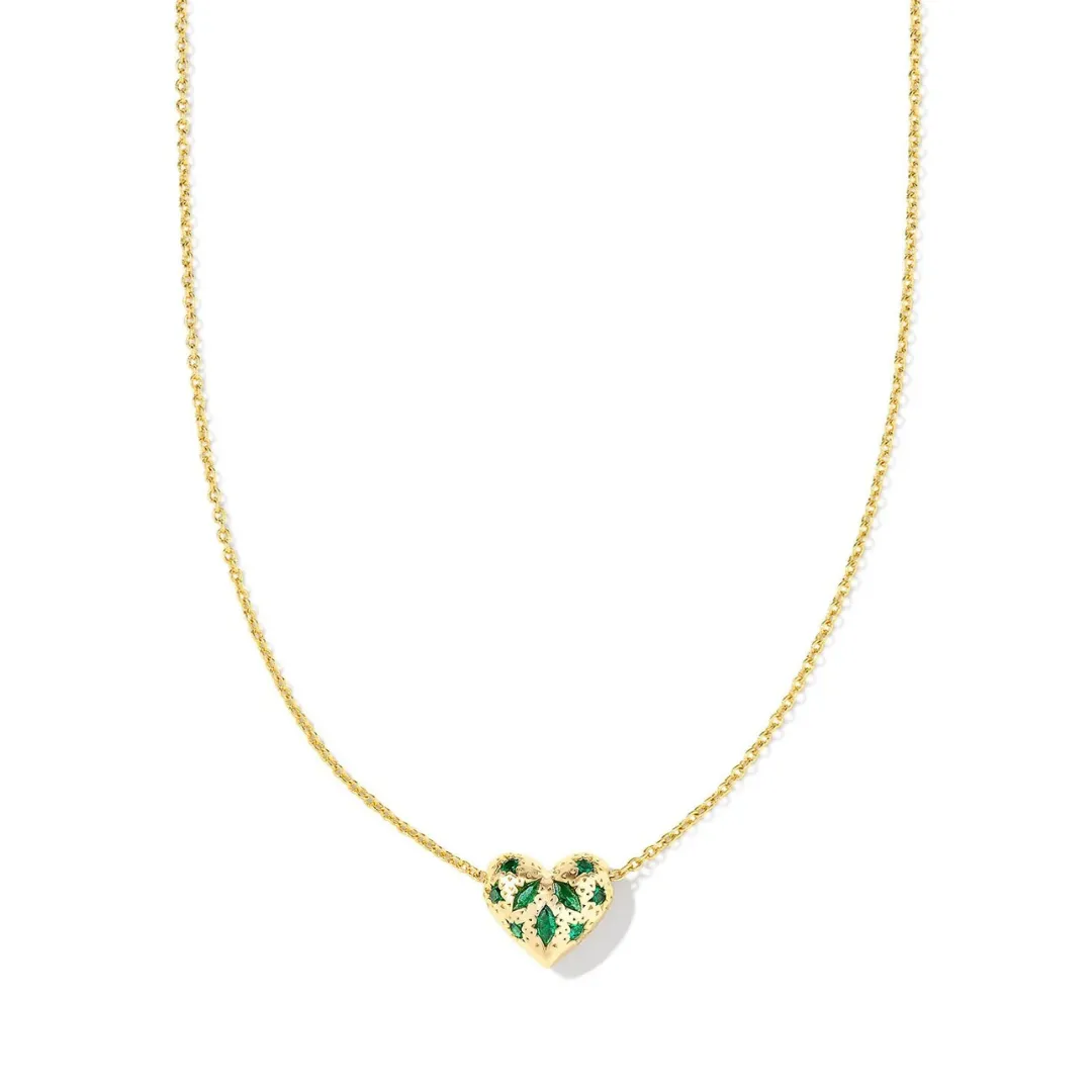 Holland Heart Short Pendant Necklace - Gold