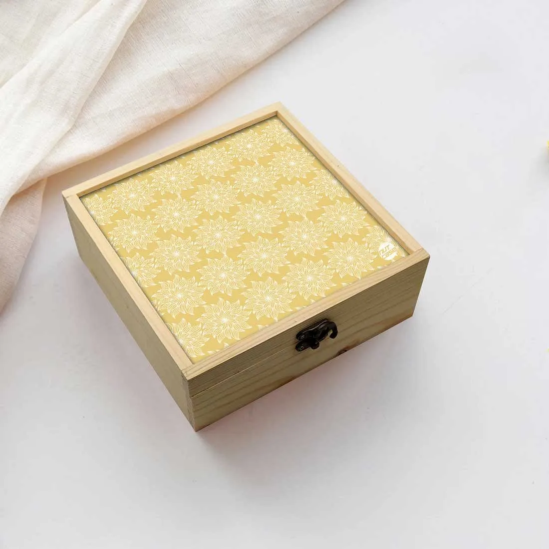 Jewellery Box Makepup Organizer -  Yellow Flower