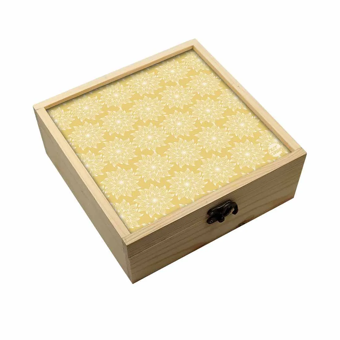 Jewellery Box Makepup Organizer -  Yellow Flower