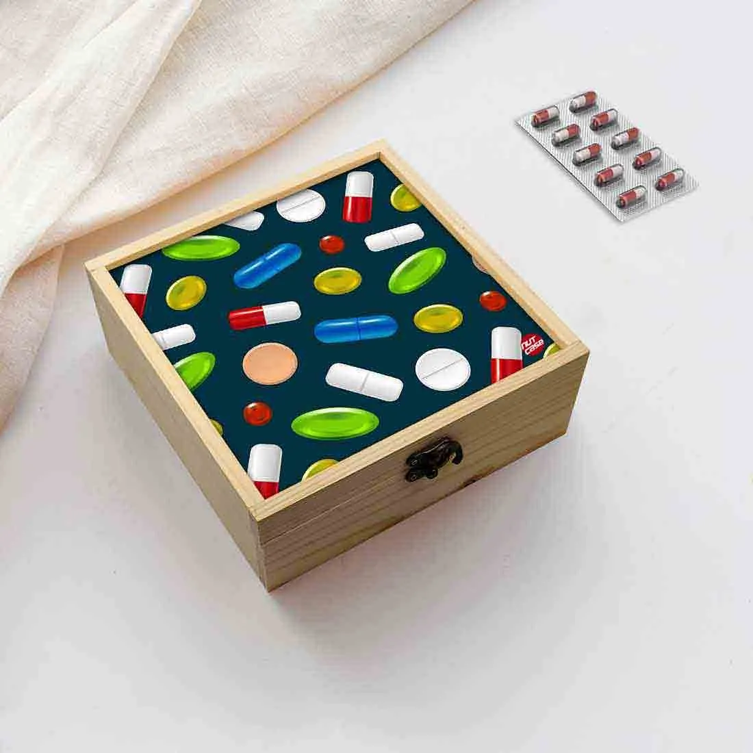 Jewellery Box Wooden Jewelry Organizer -  Medicine