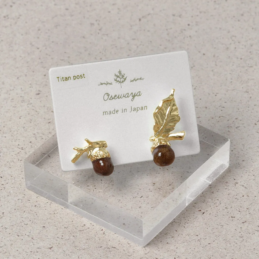 Leaf and Nut Mismatched Studs