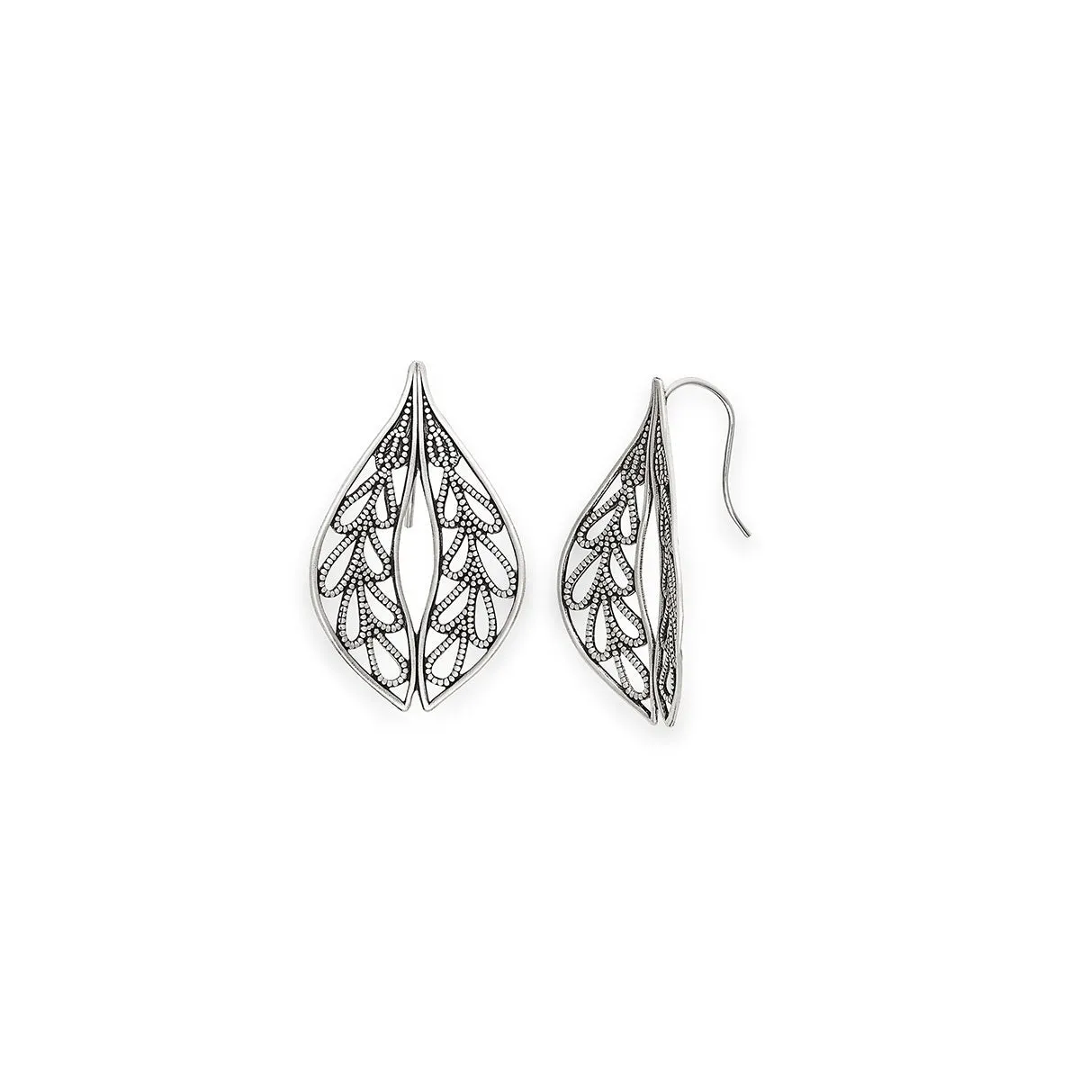 Leaf Drop Earrings, Medium